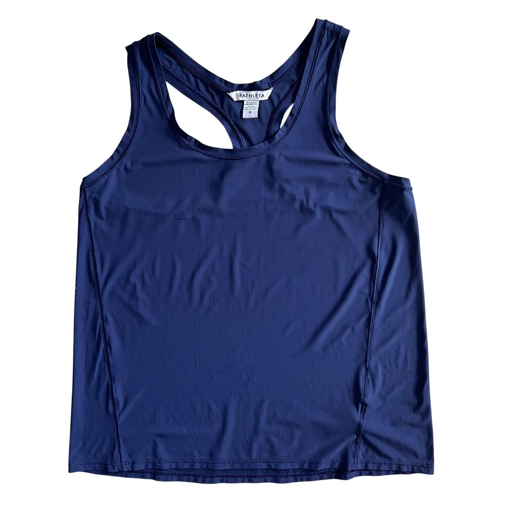 Athleta Racerback Athletic Tank Top Navy Blue Size Medium